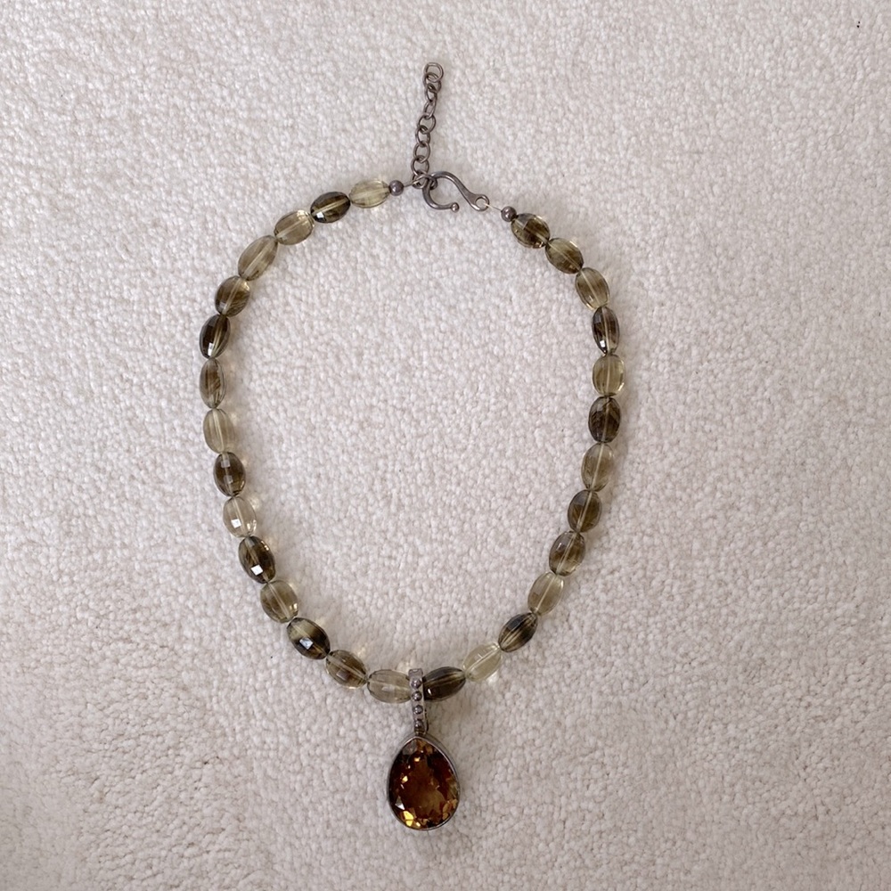 Like new Dina Mackney Sterling Silver Statement Necklace